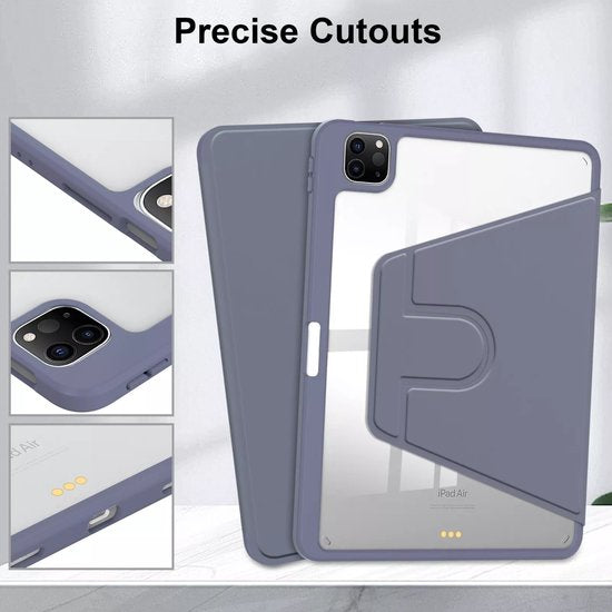 iPad 11 2025 A16 / iPad 12 2026 A19 / iPad 10 10.9 2022 – Acryl Standcase – Pencilhouder – Lavendel-Tablethoesjes-Ilumina Benelux