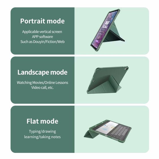 iPad 11 2025 A16 / iPad 12 2026 A19 / iPad 10 (2022) 10.9 – Tri-Fold stand – Pencil-houder – Zwart-Tablethoesjes-Ilumina Benelux