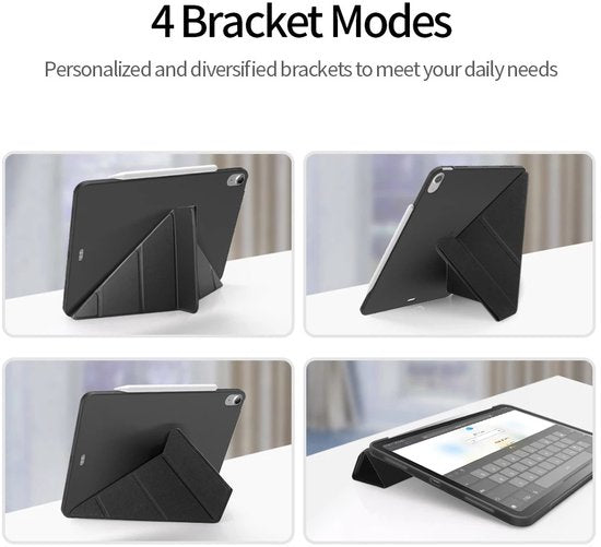 iPad 11 2025 A16 / iPad 12 2026 A19 / iPad 10.9 2022 – Tri-Fold standaard – Pencil-houder – Zwart-Tablethoesjes-Ilumina Benelux