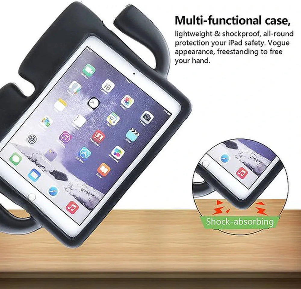 iPad 11 (2025) & iPad 10 10.9 (2022) Hoesjes – Kidsproof – Handvat – Standfunctie – Zwart-Tablethoesjes-Ilumina Benelux