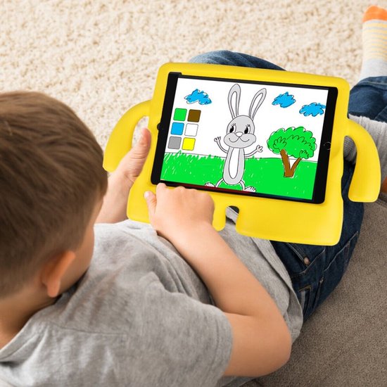 iPad 11 (2025) & iPad 10 10.9 (2022) Hoesjes – Kidsproof – Handvat – Standfunctie – Zwart-Tablethoesjes-Ilumina Benelux