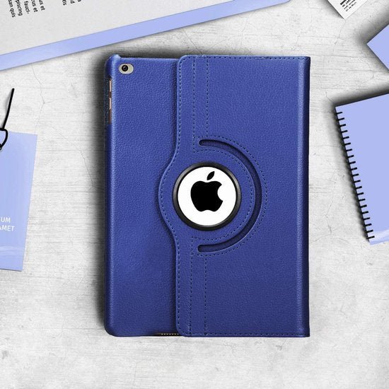 iPad 2 9.7 inch (2011) Hoesjes – 360° draaibaar – Multi-stand Standfunctie – Donkerblauw-Tablethoesjes-Ilumina Benelux