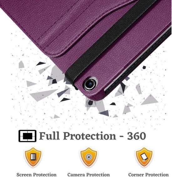 iPad 2 9.7 inch (2011) Hoesjes – 360° draaibaar – Multi-stand Standfunctie – Paars-Tablethoesjes-Ilumina Benelux