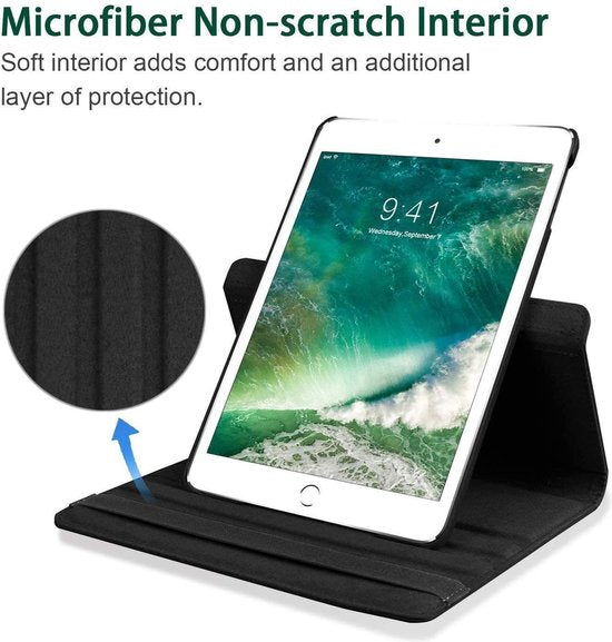 iPad 2 9.7 inch (2011) Hoesjes – 360° draaibaar – Multi-stand – Zwart-Tablethoesjes-Ilumina Benelux