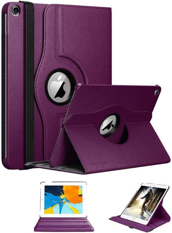 iPad 2/3/4 9.7 inch Hoesjes – 360° draaibaar – Multi-stand Standfunctie – Paars-Tablethoesjes-Ilumina Benelux