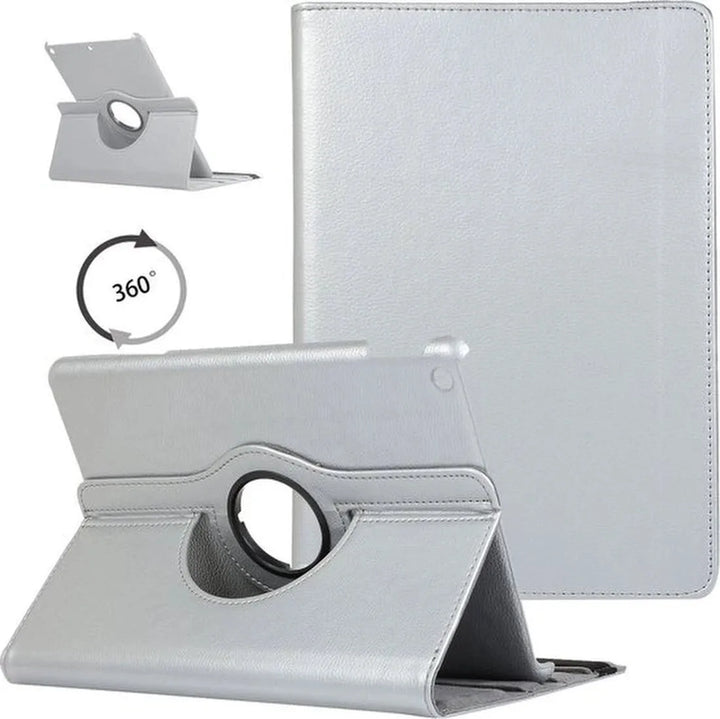 iPad 2/3/4 9.7 inch Hoesjes – 360° draaibaar – Multi-stand – Zilver-Tablethoesjes-Ilumina Benelux