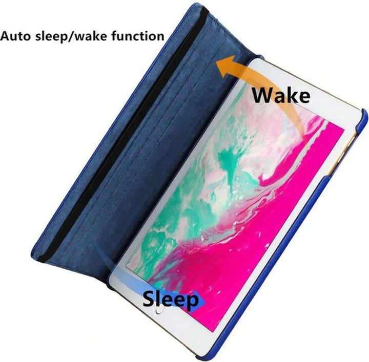 iPad 2/3/4 9.7 inch Hoesjes – 360° draaibaar – Multi-stand standfunctie – Donkerblauw-Tablethoesjes-Ilumina Benelux