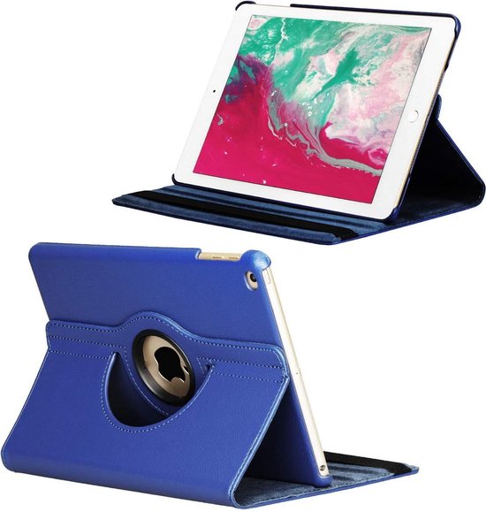 iPad 2/3/4 9.7 inch Hoesjes – 360° draaibaar – Multi-stand standfunctie – Donkerblauw-Tablethoesjes-Ilumina Benelux