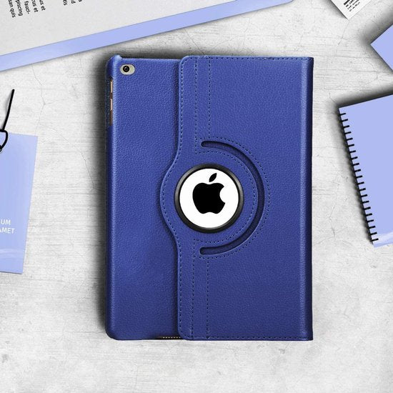 iPad 2/3/4 9.7 inch Hoesjes – 360° draaibaar – Multi-stand standfunctie – Donkerblauw-Tablethoesjes-Ilumina Benelux