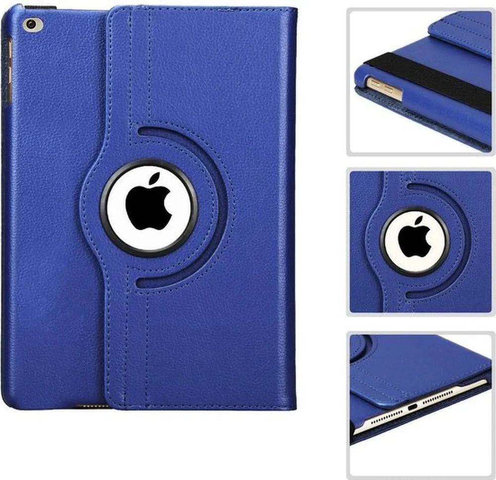 iPad 2/3/4 9.7 inch Hoesjes – 360° draaibaar – Multi-stand standfunctie – Donkerblauw-Tablethoesjes-Ilumina Benelux