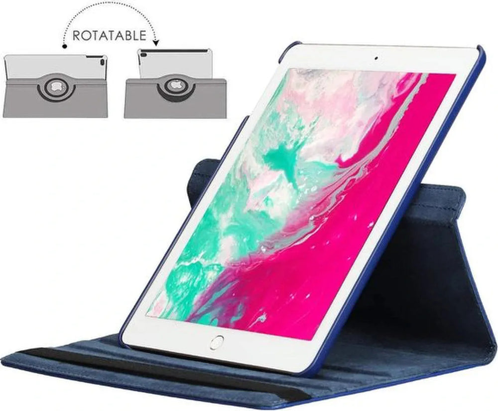 iPad 2/3/4 9.7 inch Hoesjes – 360° draaibaar – Multi-stand standfunctie – Donkerblauw-Tablethoesjes-Ilumina Benelux