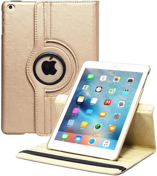 iPad 2/3/4 9.7 inch Hoesjes – 360° draaibaar – Multi-stand standfunctie – Goud-Tablethoesjes-Ilumina Benelux