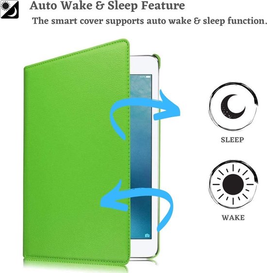 iPad 2/3/4 9.7 inch Hoesjes – 360° draaibaar – Multi-stand standfunctie – Groen-Tablethoesjes-Ilumina Benelux