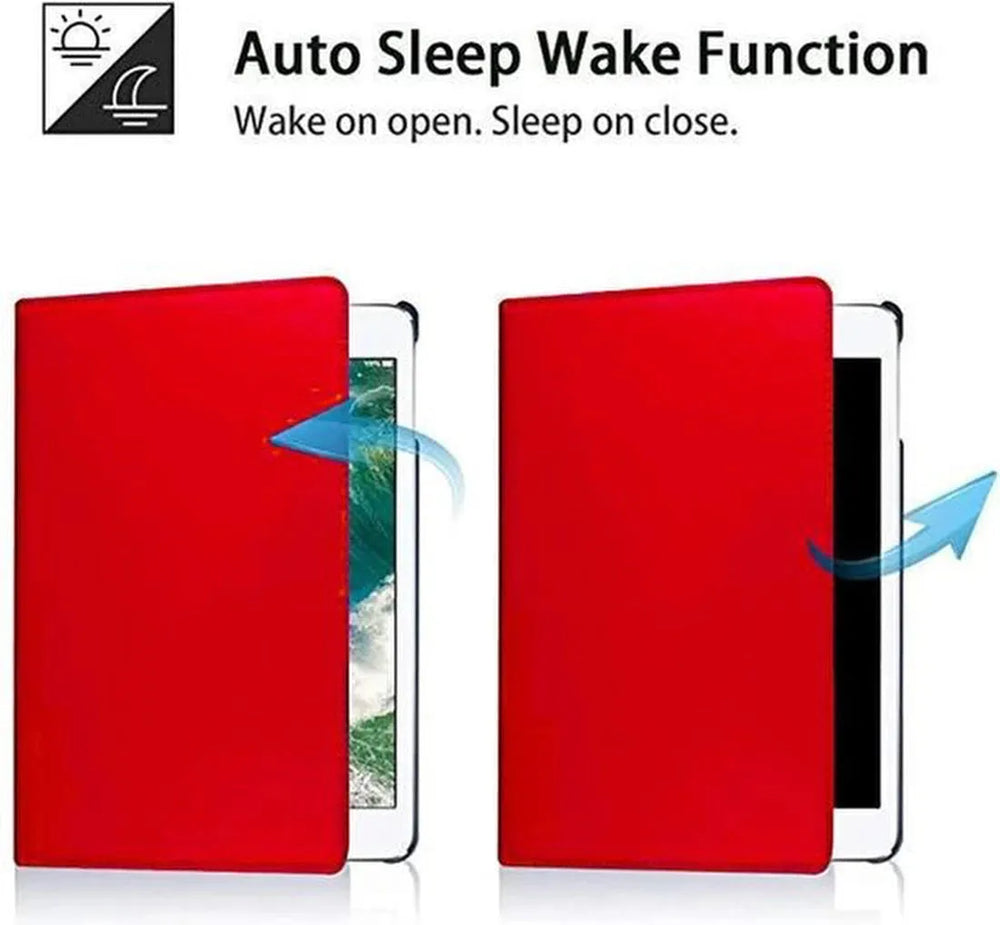iPad 2/3/4 9.7 inch Hoesjes – 360° draaibaar – Multi-stand standfunctie – Rood-Tablethoesjes-Ilumina Benelux
