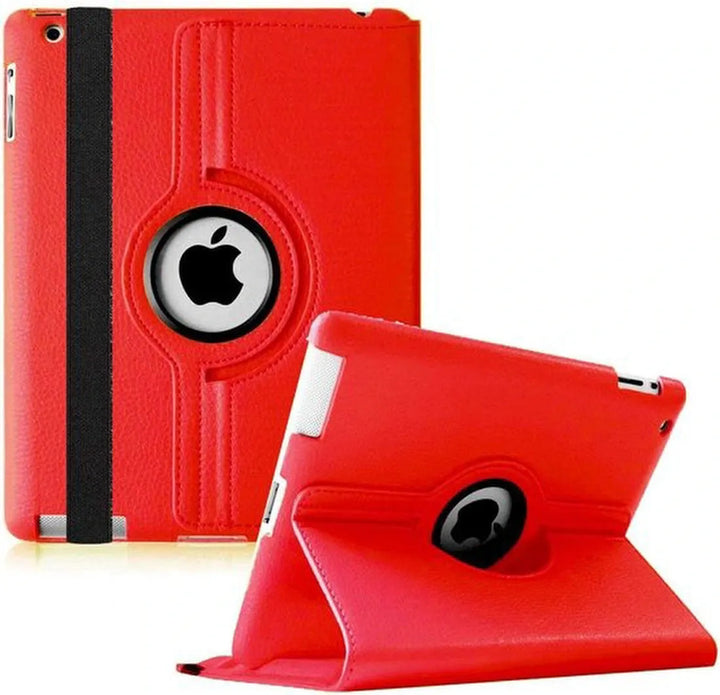 iPad 2/3/4 9.7 inch Hoesjes – 360° draaibaar – Multi-stand standfunctie – Rood-Tablethoesjes-Ilumina Benelux