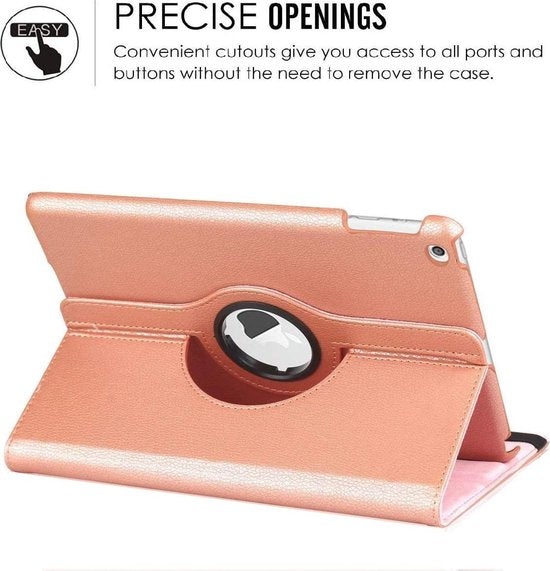 iPad 2/3/4 9.7 inch Hoesjes – 360° draaibaar – Multi-stand standfunctie – Roségoud-Tablethoesjes-Ilumina Benelux