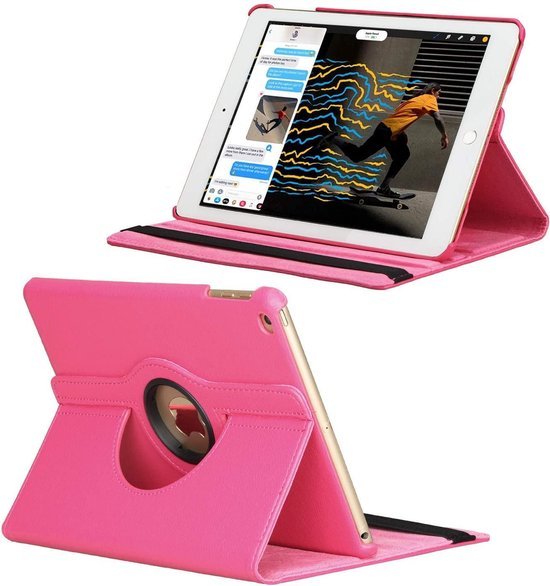 iPad 2/3/4 9.7 inch Hoesjes – 360° draaibaar – Multi-stand standfunctie – Roze-Tablethoesjes-Ilumina Benelux