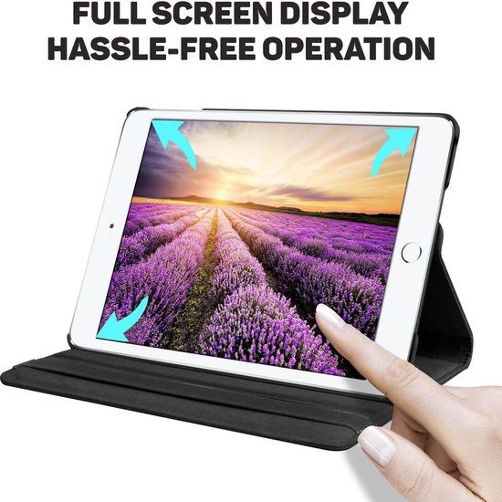 iPad 2/3/4 9.7 inch Hoesjes – 360° draaibaar – Multi-stand standfunctie – Zwart-Tablethoesjes-Ilumina Benelux