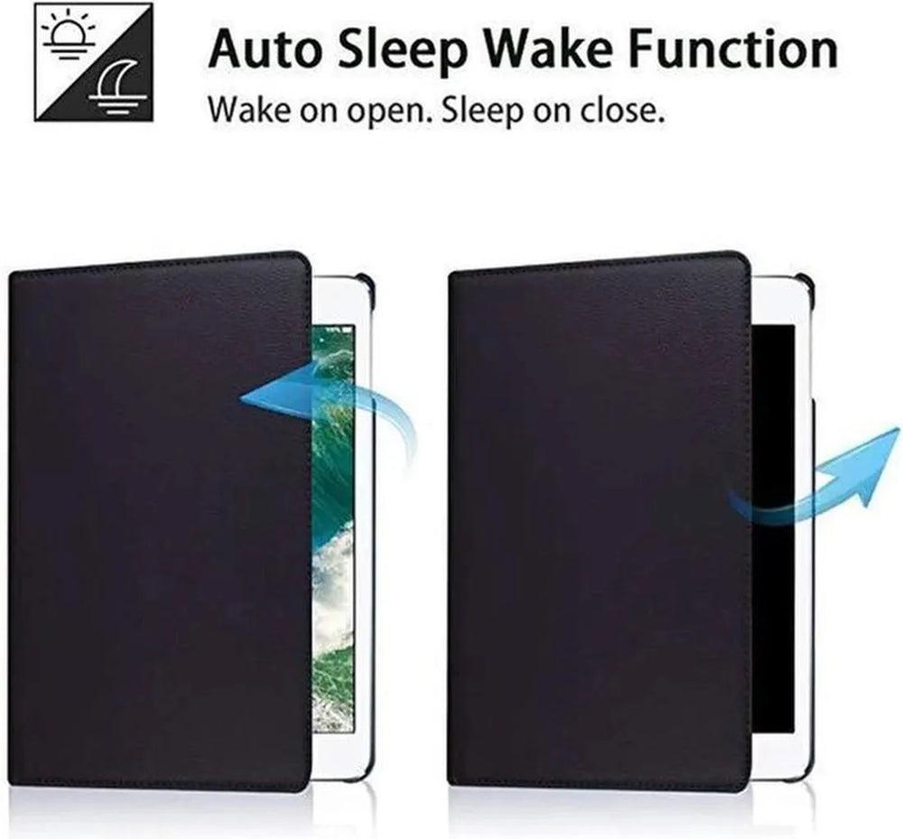 iPad 2/3/4 9.7 inch Hoesjes – 360° draaibaar – Multi-stand standfunctie – Zwart-Tablethoesjes-Ilumina Benelux