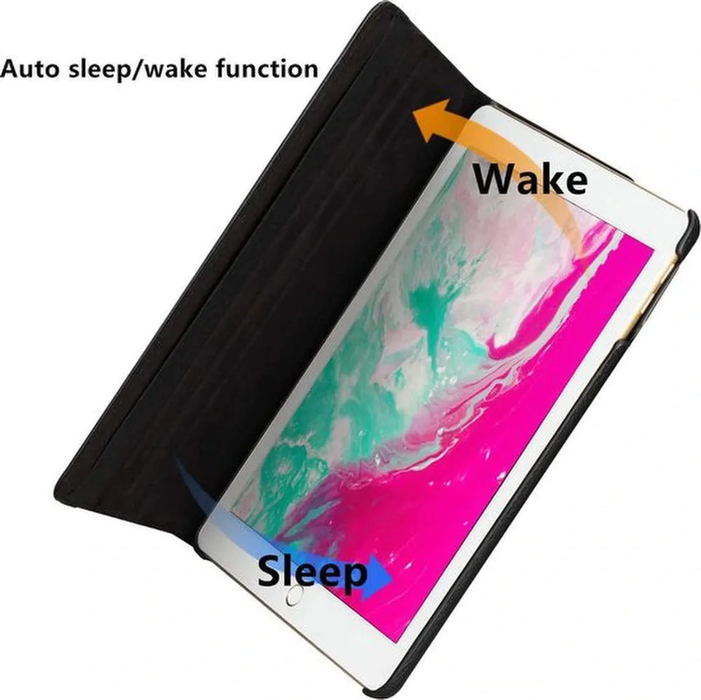 iPad 2/3/4 9.7 inch Hoesjes – 360° draaibaar – Multi-stand standfunctie – Zwart-Tablethoesjes-Ilumina Benelux