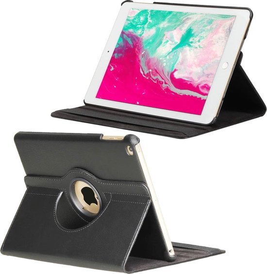 iPad 2/3/4 9.7 inch Hoesjes – 360° draaibaar multi-stand – Standfunctie – Zwart-Tablethoesjes-Ilumina Benelux