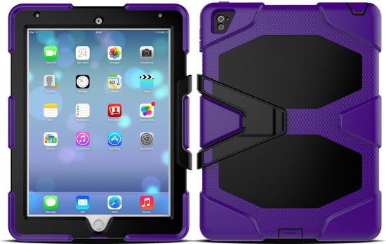 iPad 2/3/4 9.7 inch – Rugged Case Hoesjes – Schokbestendig – Kickstand – Paars-Tablethoesjes-Ilumina Benelux