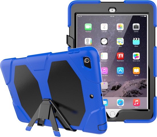 iPad 2/3/4 9.7 inch – Rugged Schokbestendig – Kickstand Standfunctie – Blauw-Tablethoesjes-Ilumina Benelux