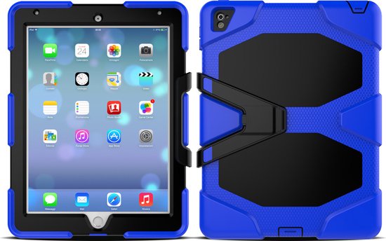 iPad 2/3/4 9.7 inch – Rugged Schokbestendig – Kickstand Standfunctie – Blauw-Tablethoesjes-Ilumina Benelux