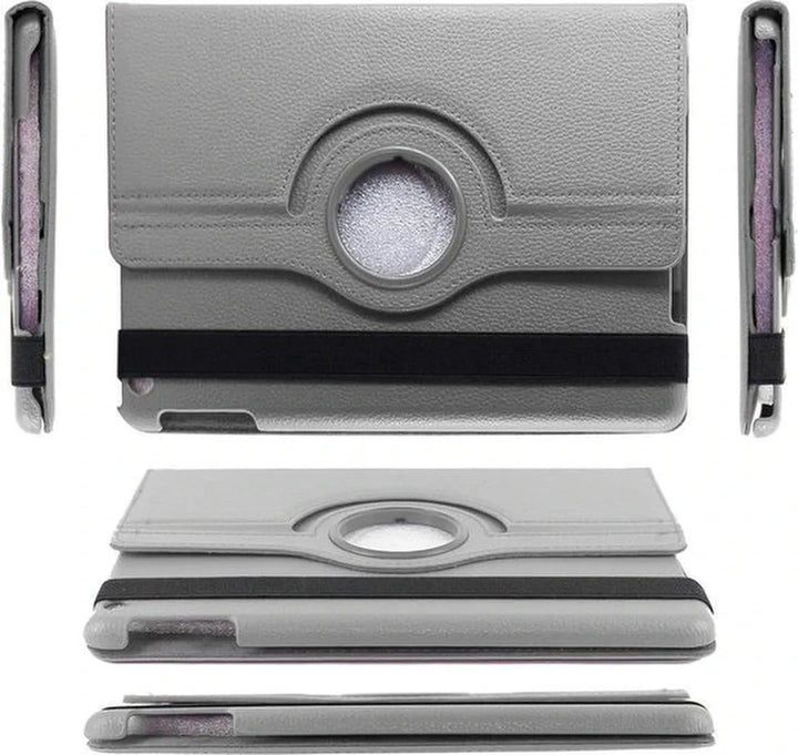 iPad 2/3/4 Hoesjes – 360° draaibaar – Multi-stand Standfunctie – Grijs-Tablethoesjes-Ilumina Benelux