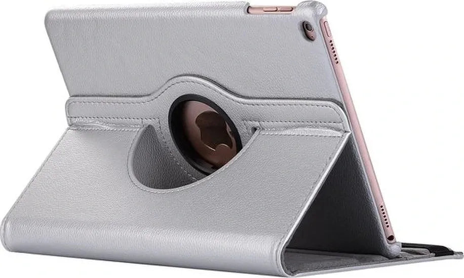 iPad 2/3/4 Hoesjes – 360° draaibaar – Multi-stand Standfunctie – Zilver-Tablethoesjes-Ilumina Benelux