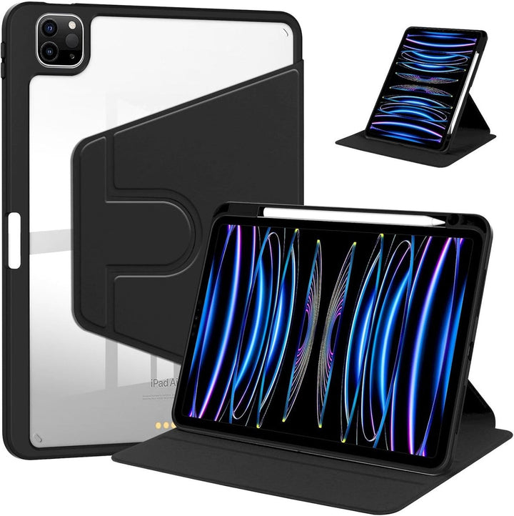 iPad Air 11 inch 2024/2025/2026 (M2/M3/M4) – Acryl Stand Case – Pencilhouder – Zwart-Tablethoesjes-Ilumina Benelux
