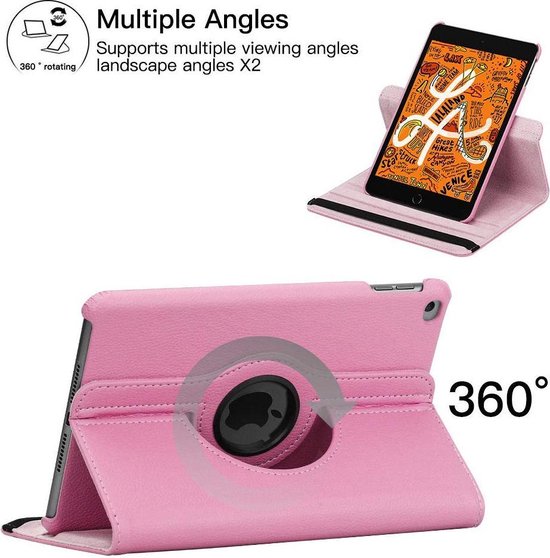 iPad Air 1/2 9.7 inch Hoesjes – 360° draaibaar multi-stand – Standfunctie – Lichtroze-Tablethoesjes-Ilumina Benelux