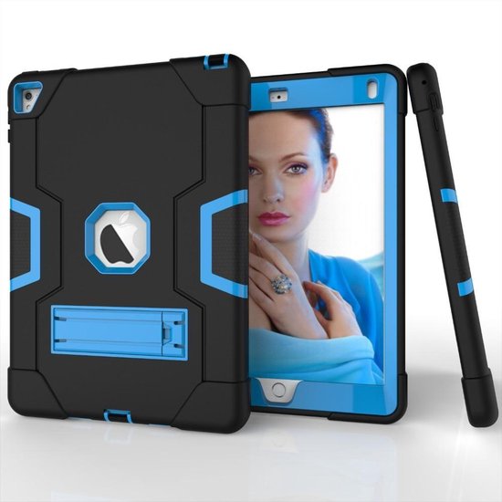 iPad Air 1/2 9.7 inch – Rugged Case Hoesjes – Schokbestendig – Kickstand Standfunctie – Blauw-Tablethoesjes-Ilumina Benelux