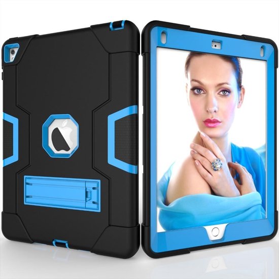 iPad Air 1/2 9.7 inch – Rugged Case Hoesjes – Schokbestendig – Kickstand Standfunctie – Blauw-Tablethoesjes-Ilumina Benelux