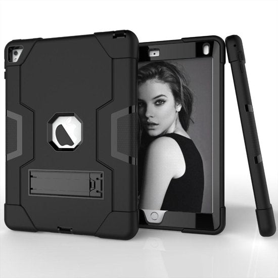 iPad Air 1/2 9.7 inch – Rugged Schokbestendig – Kickstand Standfunctie – Zwart-Tablethoesjes-Ilumina Benelux