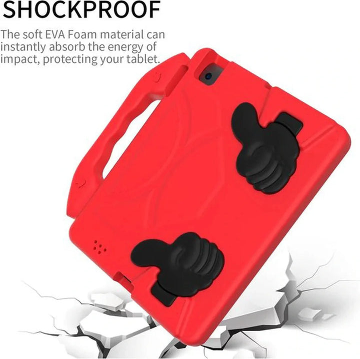 iPad Air 1/2 & Pro 9.7 & iPad 2017/2018 Hoesjes – Kidsproof – Handvat – Standfunctie – Rood-Tablethoesjes-Ilumina Benelux
