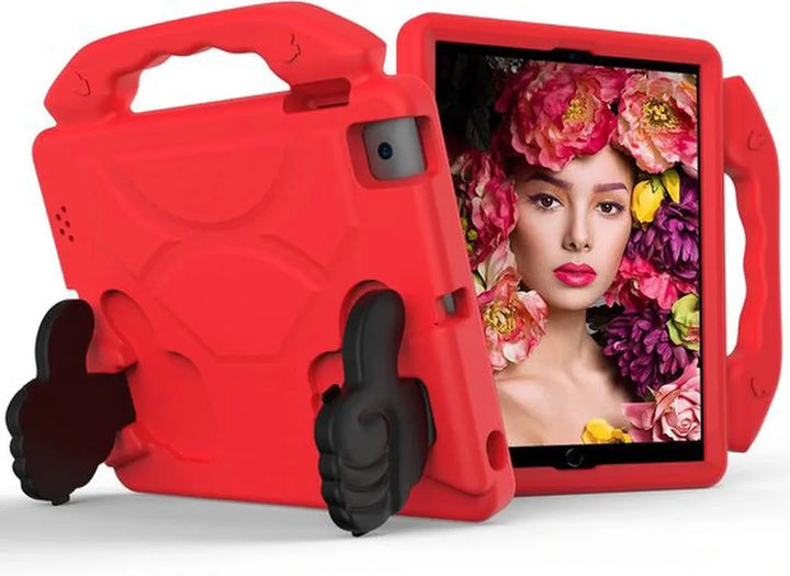 iPad Air 1/2 & Pro 9.7 & iPad 2017/2018 Hoesjes – Kidsproof – Handvat – Standfunctie – Rood-Tablethoesjes-Ilumina Benelux