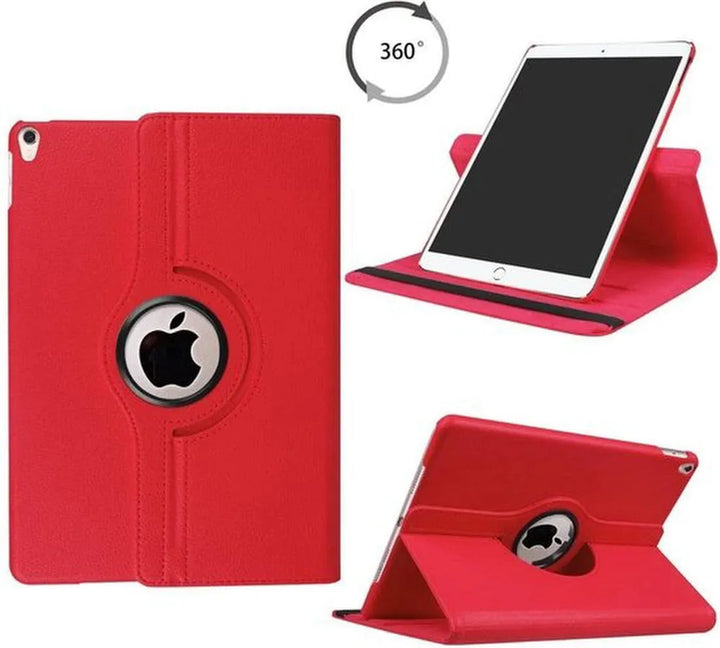 iPad Air 1/2 & iPad 2017/2018 9.7 inch Hoesjes – 360° draaibaar – Multi-stand – Rood-Tablethoesjes-Ilumina Benelux