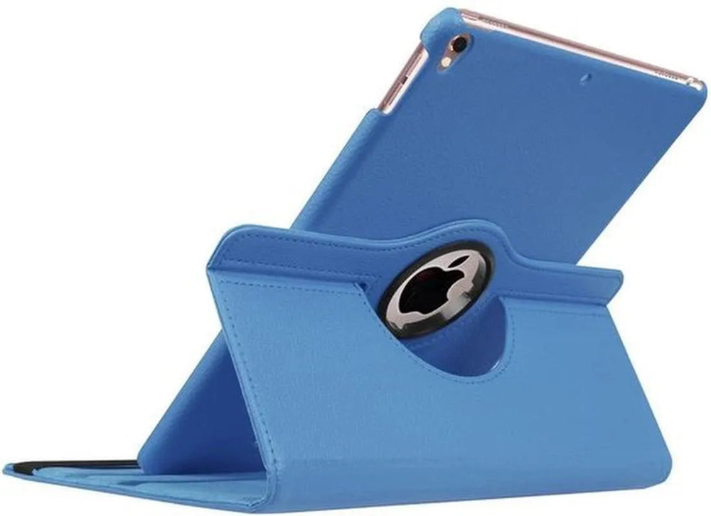 iPad Air 1/2 & iPad 2017/2018 9.7 inch Hoesjes – 360° draaibaar – Standfunctie – Lichtblauw-Tablethoesjes-Ilumina Benelux