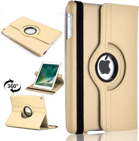 iPad Air 1/2 & iPad 5/6 9,7 inch Hoesjes – 360° draaibaar – Multi-stand – Goud-Tablethoesjes-Ilumina Benelux