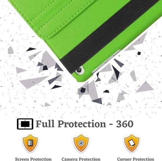 iPad Air 1/2 & iPad 9,7 (2017/2018) Hoesjes – 360° draaibaar – Multi-stand – Groen-Tablethoesjes-Ilumina Benelux