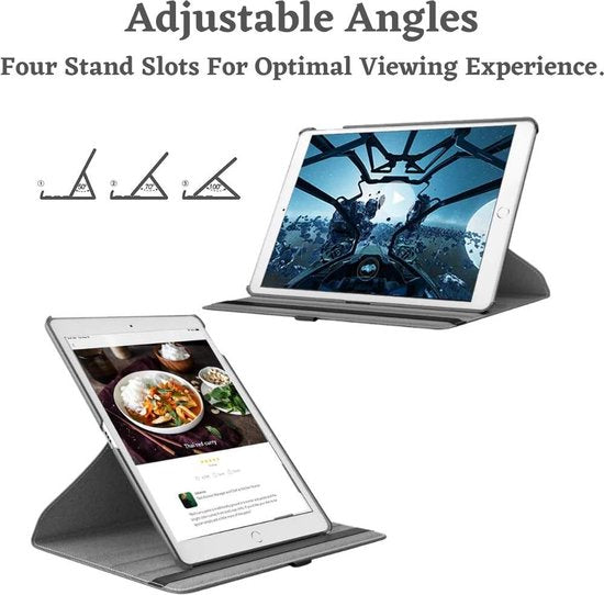 iPad Air 1/2 & iPad 9,7 (2017/2018) Hoesjes – 360° draaibaar – Multi-stand – Lichtblauw-Tablethoesjes-Ilumina Benelux