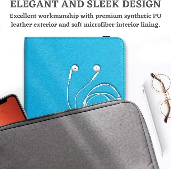 iPad Air 1/2 & iPad 9,7 (2017/2018) Hoesjes – 360° draaibaar – Multi-stand – Lichtblauw-Tablethoesjes-Ilumina Benelux