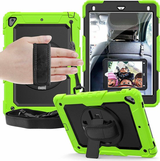 iPad Air 1/2 & iPad 9.7 2017/2018 – Extreme robuust armor Hoesjes – Schokbestendig – Screenprotector – Groen-Tablethoesjes-Ilumina Benelux