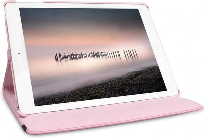 iPad Air 1/2 & iPad 9.7 (2017/2018) Hoesjes – 360° draaibaar – Multi-stand – Lichtroze-Tablethoesjes-Ilumina Benelux