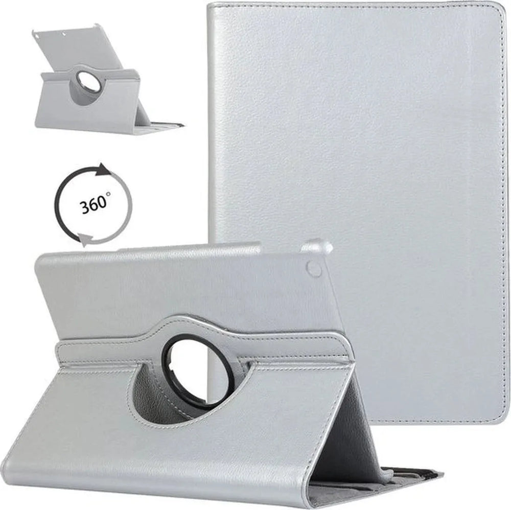 iPad Air 1/2 & iPad 9.7 2017/2018 Hoesjes – 360° draaibaar – Multi-stand – Zilver-Tablethoesjes-Ilumina Benelux