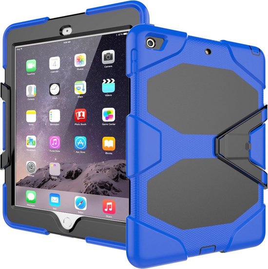 iPad Air 1/2 & iPad 9.7 (2017/2018) – Rugged Hoesjes – Schokbestendig – Kickstand – Blauw-Tablethoesjes-Ilumina Benelux