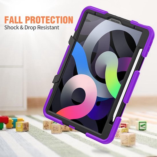 iPad Air 1/2 & iPad 9.7 (2017/2018) – Rugged Hoesjes – Schokbestendig – Kickstand – Rood-Tablethoesjes-Ilumina Benelux