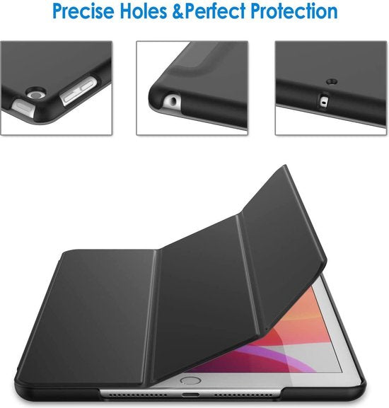 iPad Air 1/2 & iPad 9.7 (2017/2018) – Ultraslank Tri-Fold Smart Cover – Standfunctie – Zwart-Tablethoesjes-Ilumina Benelux