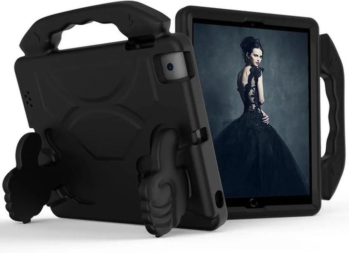 iPad Air 1/2 & iPad Pro 9.7 & iPad 2017/2018 Hoesjes – Kidsproof – Handvat – Standfunctie – Zwart-Tablethoesjes-Ilumina Benelux